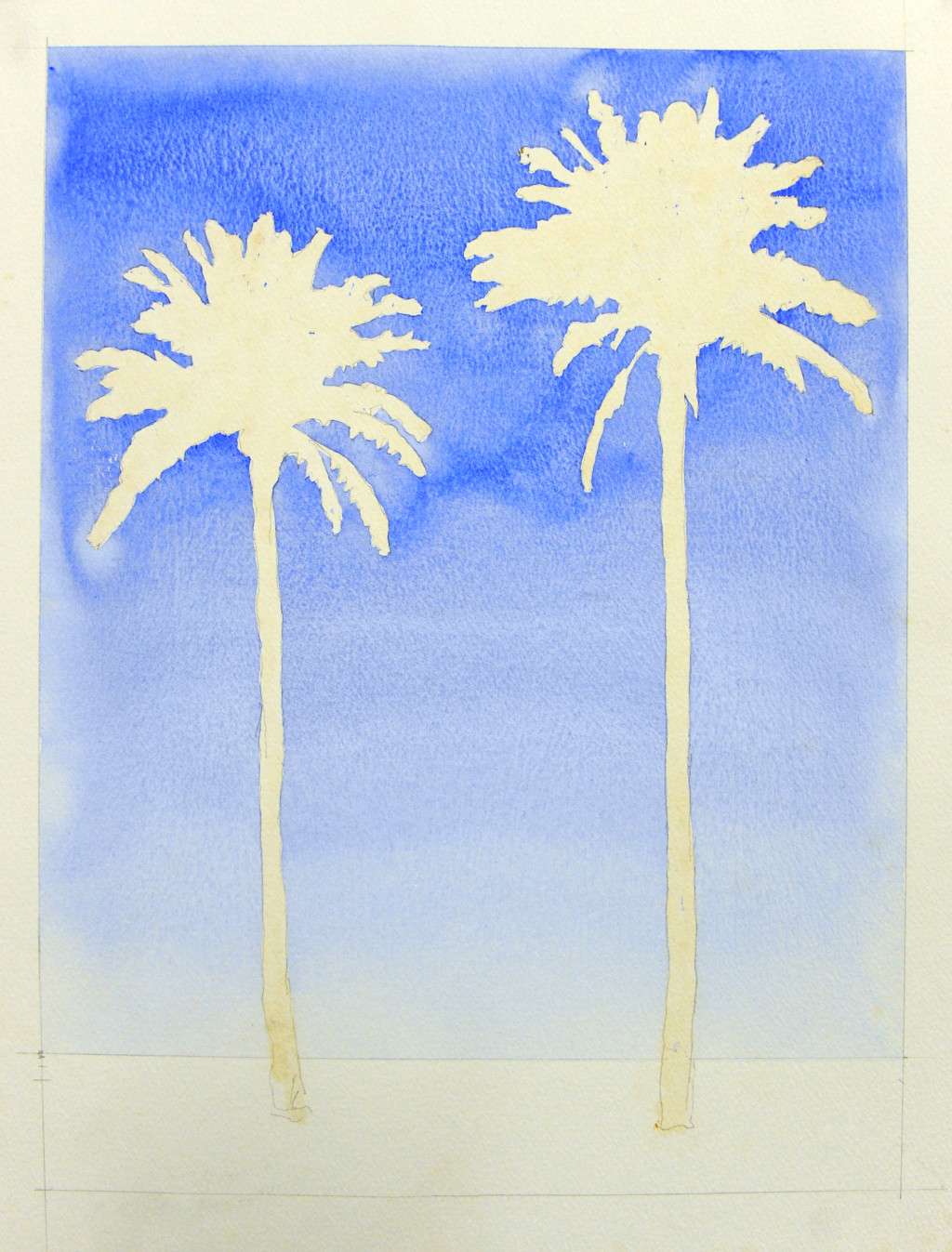 Palm Tree Study (Three Trees)